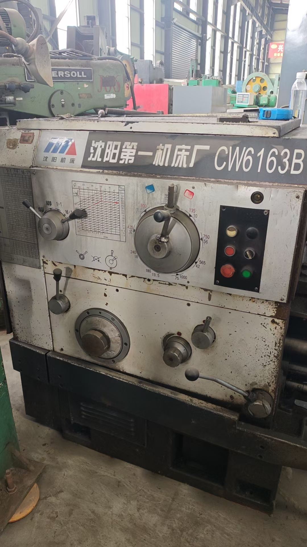 处理一台沈阳产6163车床，加工长度一米半，孔径105，导轨宽度550，卡盘直径400，2007年出厂质优价廉需要速来